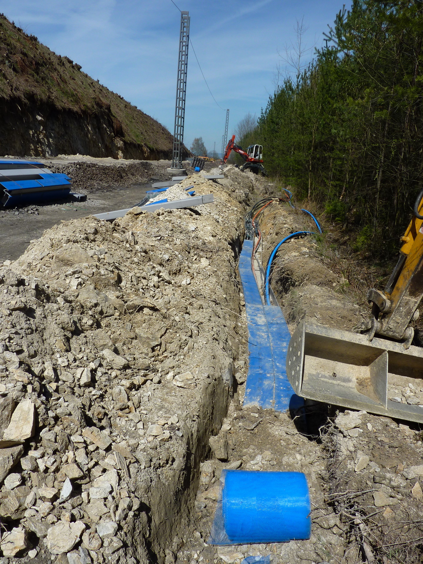 Construction of the Dolní Žandov railway corridor