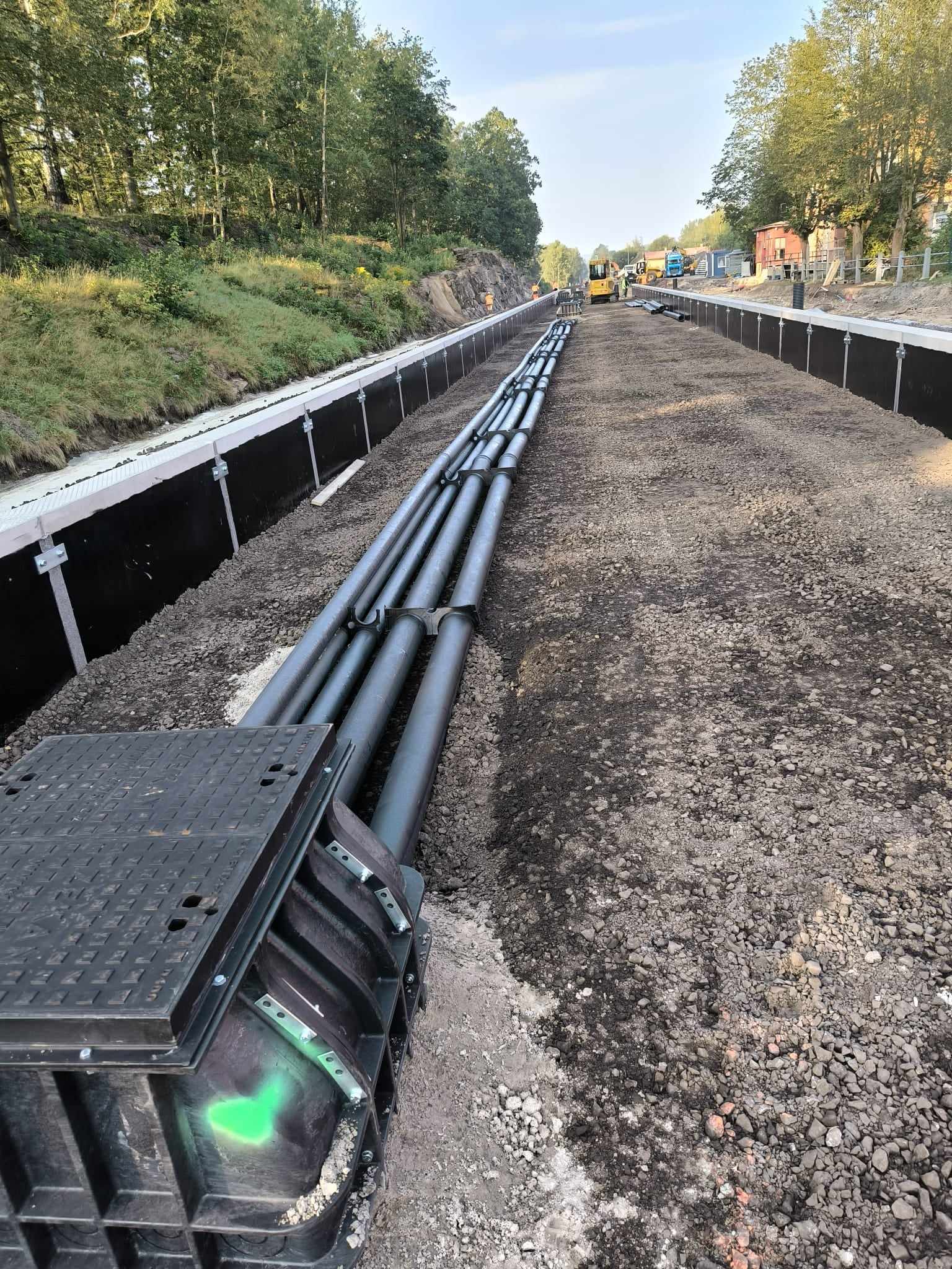 Cable manholes and cable ducts in Mníšek u Liberce